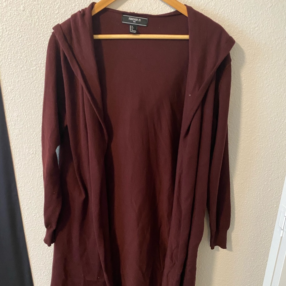 Maroon Men’s open cardigan
